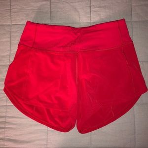 LuluLemon Red Athletic Shorts Size 2 Tall